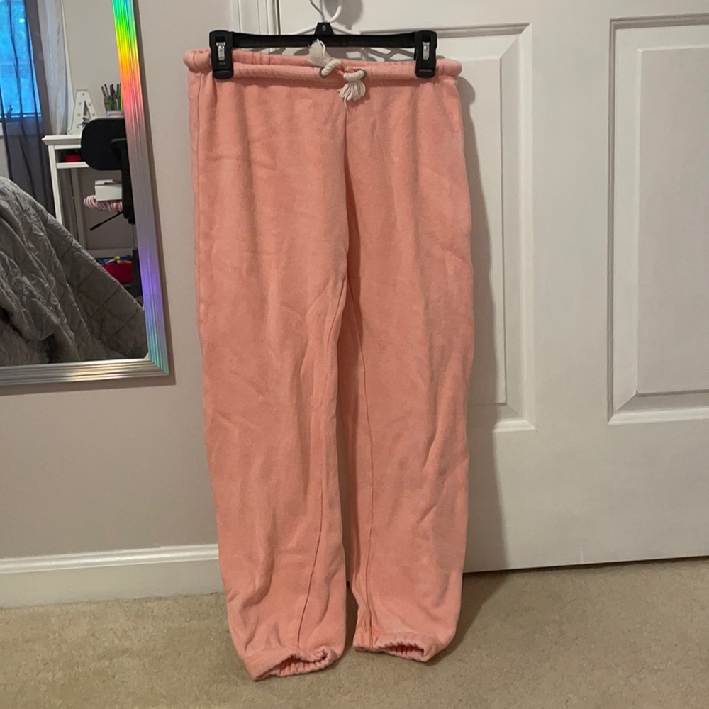 Pink drawstring sweatpants